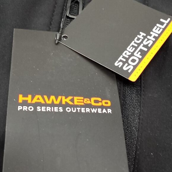 Hawk & Co. Men's NWT Athletic Black Stretch Soft Shell Performance Jacket 2XL - Picture 11 of 16